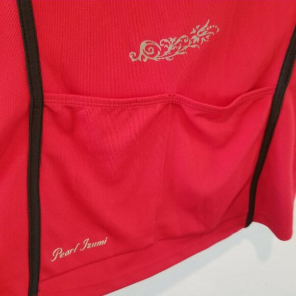 Pearl Izumi Select Womens Half Zip Cycling Jersey Top Large Red Short Sleeve - Picture 8 of 8